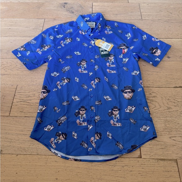 RSVLTS Other - RSVLTS MLVPA Muncy Kunuflex Blue Graphic Men's Short Sleeve Shirt Sz Medium‎ NWT
